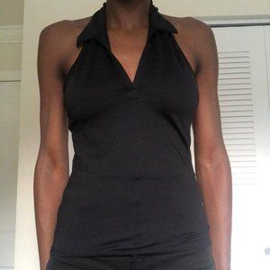The Limited Stretch Black Halter Top